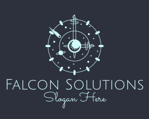 Solar System Clock logo design