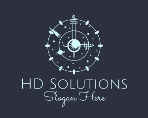 Solar System Clock logo design