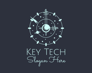 Solar System Clock logo design