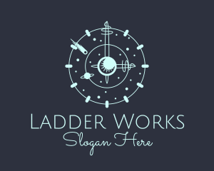 Solar System Clock logo design