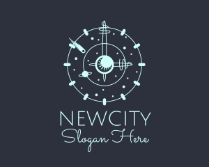 Solar System Clock logo design