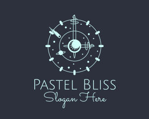 Solar System Clock logo design