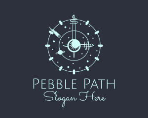 Solar System Clock logo design