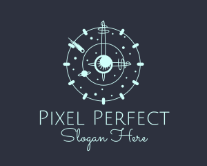 Solar System Clock logo design