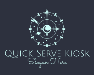 Solar System Clock logo design