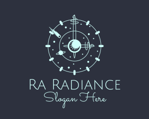 Solar System Clock logo design