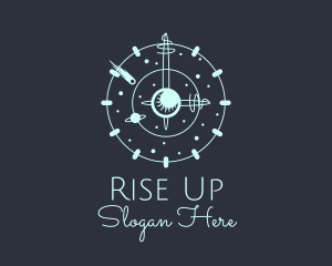 Solar System Clock logo design