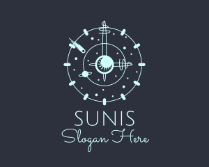 Solar System Clock logo design