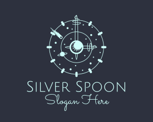 Solar System Clock logo design