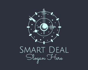 Solar System Clock logo design