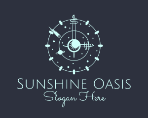 Solar System Clock logo design