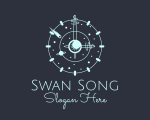 Solar System Clock logo design