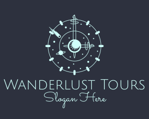 Solar System Clock logo design