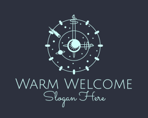 Solar System Clock logo design