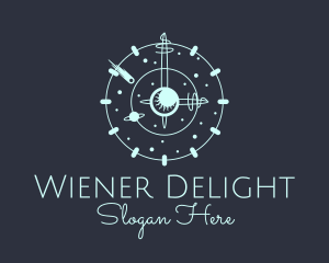 Solar System Clock logo design