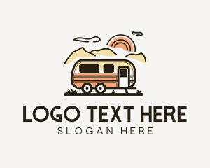Trailer - Campervan Travel Trailer logo design