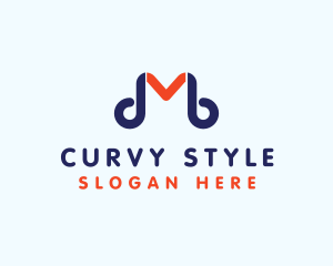 Curvy - Generic Curvy Letter M logo design