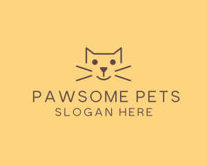 Pet Cat Veterinary logo design