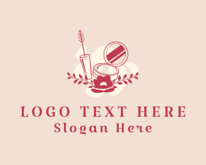 Beauty Blogger - Floral Makeup Salon logo design