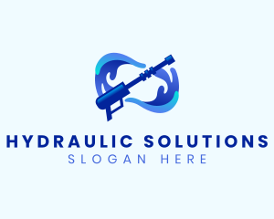 Hydraulic - Pressure Washing Splash logo design