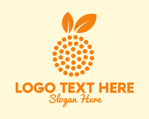 Fresh Fruit - Orange Fruit Dots logo design