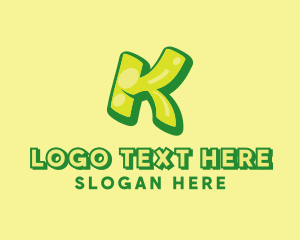 Street Art - Graphic Gloss Letter K logo design