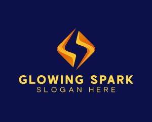 Spark Lightning Electrical logo design