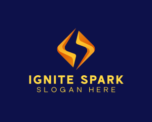 Spark Lightning Electrical logo design