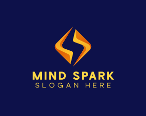 Spark Lightning Electrical logo design