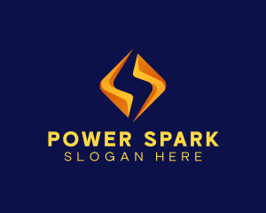 Spark Lightning Electrical logo design