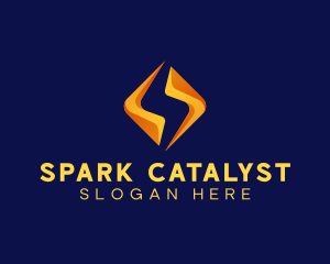 Spark Lightning Electrical logo design