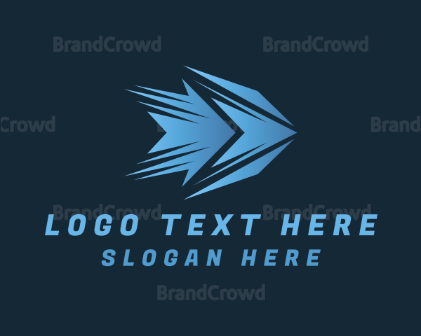 Gradient Blue Arrow Express Logo