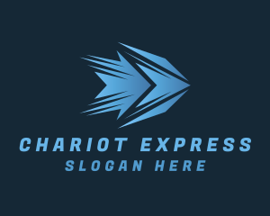 Gradient Blue Arrow Express logo design