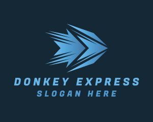 Gradient Blue Arrow Express logo design