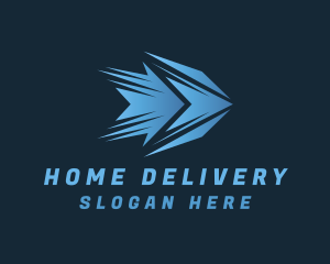 Gradient Blue Arrow Express logo design