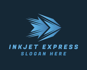 Gradient Blue Arrow Express logo design