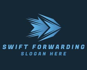 Gradient Blue Arrow Express logo design