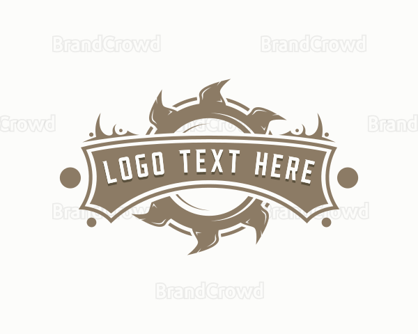 Circular Saw Lumberjack Logo