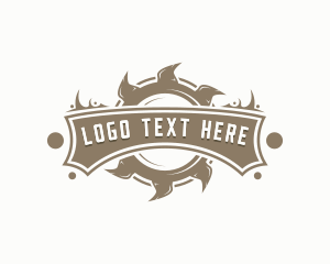 Circular Saw Lumberjack  Logo