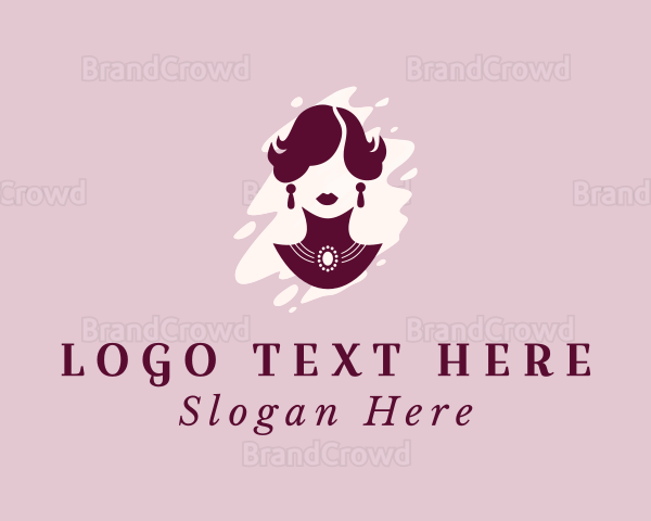 Fashion Woman Jewelry Logo