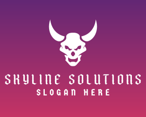 Evil Skull Horns Logo