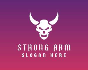 Evil Skull Horns Logo