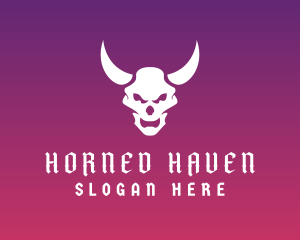 Evil Skull Horns logo design