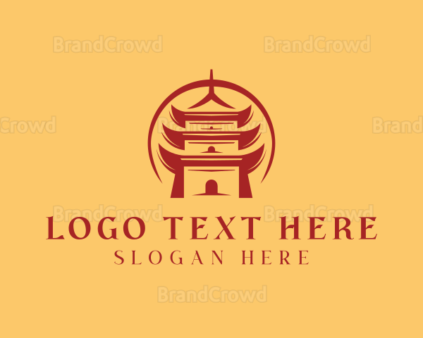 Oriental Temple Shrine Pagoda Logo