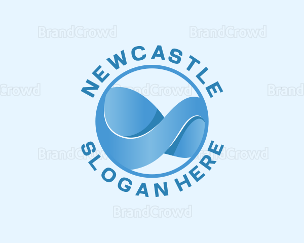 Gradient Aqua Wave Logo