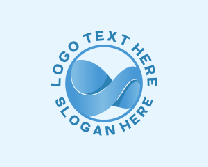 Agency - Gradient Aqua Wave logo design