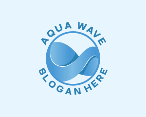 Gradient Aqua Wave logo design