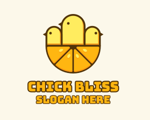 Chick - Chicks Orange Slice logo design