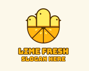 Lime - Chicks Orange Slice logo design