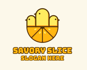 Chicks Orange Slice logo design